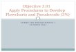 Objective 3.01   Apply Procedures to Develop  Flowcharts and  Pseudocode  (3%)