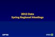 2012 Data Spring Regional Meetings