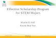 Effective Scholarship Program for STEM Majors