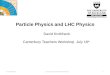 Particle Physics and LHC Physics