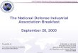 The National Defense Industrial Association Breakfast