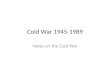 Cold War 1945-1989