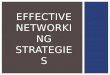Effective Networking Strategies
