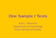 One Sample  t  Tests
