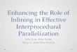 Enhancing the Role of  Inlining  in Effective  Interprocedural  Parallelization
