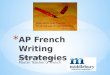 AP French  Writing Strategies