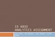 Is  6833 Analytics Assignment