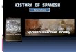 History of spanish