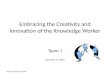 Embracing the Creativity and Innovation of the Knowledge Worker
