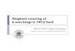 Weighted counting of k- matchings is  #W[1]- hard