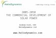 2005-2050  THE COMMERCIAL DEVELOPMENT OF  SOLAR POWER