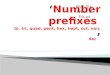 ‘ Number prefixes  bi, tri, quad, pent, hex,  hept ,  oct , non,  dec ’