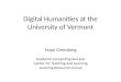 Digital Humanities at the University of Vermont