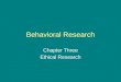 Behavioral Research