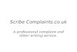 Scribe Complaints.co.uk