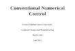 Conventional Numerical Control