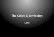 The Colon & Semicolon