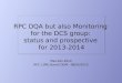 RPC  DQA but also Monitoring  for the DCS group: status  and  prospective  for 2013-2014