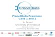 PlanetData Programs  Calls 1 and 2