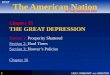 Chapter 15  THE GREAT DEPRESSION
