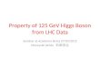 Property of 125  GeV  Higgs Boson from LHC Data