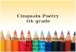 Cinquain Poetry 4th  grade
