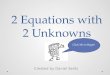 2 Equations with 2 Unknowns