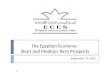 The Egyptian Economy:  Short and Medium Term Prospects