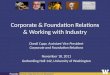 Corporate & Foundation Relations & Working with Industry