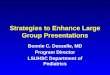 Strategies to Enhance Large Group Presentations