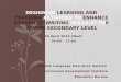 30 April  2014  (Wed) 14:00 – 17:00 English Language Education Section