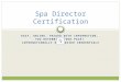 Spa Director Certification