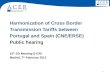 Harmonization of  Cross Border Transmission Tariffs between Portugal and Spain  (CNE/ERSE)