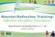 Booster/Refresher Training: Effective Discipline Procedures