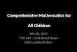 Comprehensive Mathematics for  All Children
