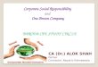 Corporate Social Responsibility  and  One Person Company