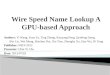 Wire  Speed Name Lookup A GPU-based Approach