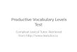Productive Vocabulary Levels Test