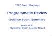 STFC Town  Meetings Programmatic Review Science Board Summary