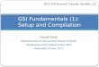 GSI Fundamentals (1):  Setup and Compilation