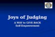 Joys of Judging
