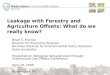 Leakage with Forestry and Agriculture  Offsets :  What do we really know?