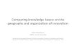 Comparing knowledge bases: on the geography and organization of innovation