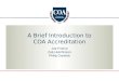 A Brief Introduction to COA Accreditation