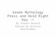 Greek Mythology Press and Hold Right Key ->