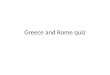 Greece and Rome quiz
