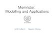 Memristor:  Modelling and Applications