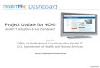 Project Update for NCHS Health IT Adoption & Use Dashboard