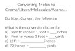 Converting Moles to Grams/Liters/Molecules/Atoms