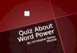 Quiz About Word Power